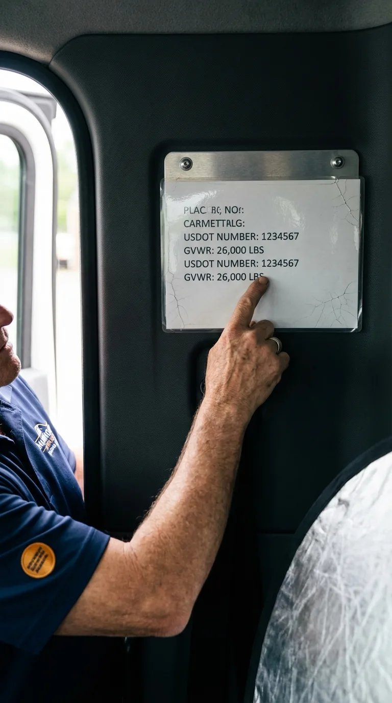 USDOT licensing placard verification in East Moriches